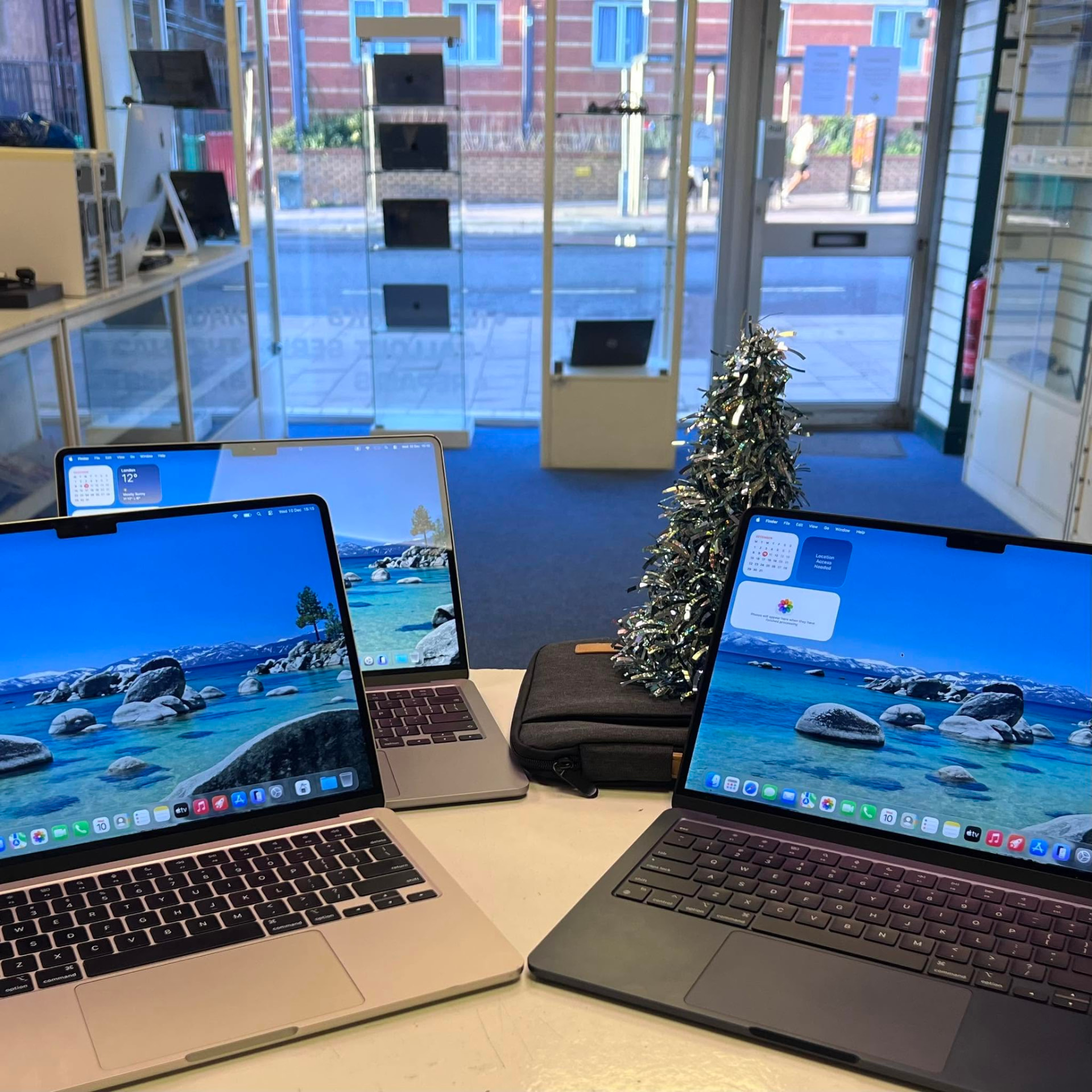 Inside the Titan Computers shop in Exeter with MacBooks on the counter